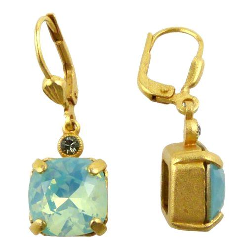 La Vie Parisienne Earrings Gold Swarovski Crystal Dangle Popesco 6581G Pacific O - ILoveThatGift