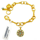 Mariana Swarovski Crystal Guardian Angel Charm Gold Bracelet 4026/3 23439 Opal P - ILoveThatGift