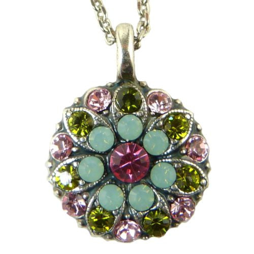 Mariana Guardian Angel Crystal Pendant Necklace 806 Fuschia Pink Opal - ILoveThatGift