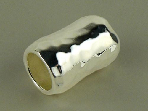 Simon Sebbag Sterling Hammered Silver Slide Bead 69 for Leather Necklace - ILoveThatGift