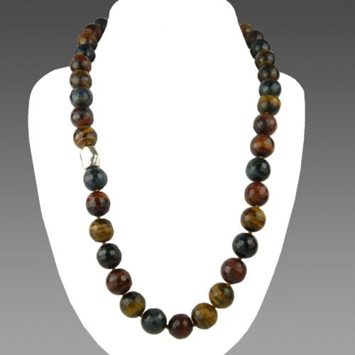 Simon Sebbag Sterling Silver Faceted Mixed Tigers Eye Beads Necklace 24 inches NB104FMTE24 - ILoveThatGift