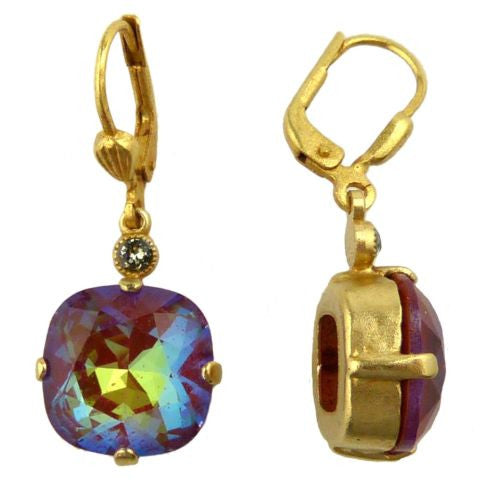 La Vie Parisienne Earrings Swarovski Crystal Popesco 6556G Blue Ruby - ILoveThatGift