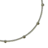 One Row Crystal Encrusted Choker Collar Necklace Silver Gold made fr Swarovski - ILoveThatGift