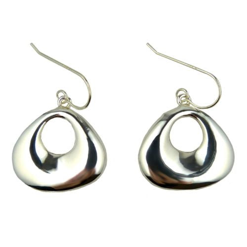 Simon Sebbag Sterling Silver Smooth Rounded Triangle Open Earrings E237 - ILoveThatGift