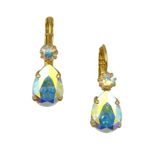 Mariana Handmade Swarovski Crystal Teardrop Earrings 1032/3 001AB Clear Rainbow - ILoveThatGift