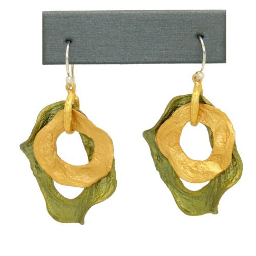 Curly Pod Large Double Dangle Wire Earring by Michael Michaud Nature Silver Seas - ILoveThatGift