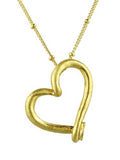 Uptown Girls Satin Gold Chain Heart Necklace 03137G Chelsea - ILoveThatGift