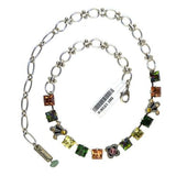 Mariana Handmade Swarovski Silver Bracelet 4012 1002 Square Crystals Yellow Gree - ILoveThatGift
