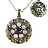 Mariana Guardian Angel Crystal Pendant Necklace 5212 1022 Violet Opal Gray Rose - ILoveThatGift
