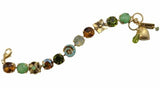 Mariana Handmade Swarovski 4025 Bracelet 1317 Gold Green Blue Topaz - ILoveThatGift