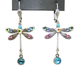 Anne Koplik Swarovski Crystal Dragonfly Drop Earrings ES7867PAS Silver Pastel - ILoveThatGift