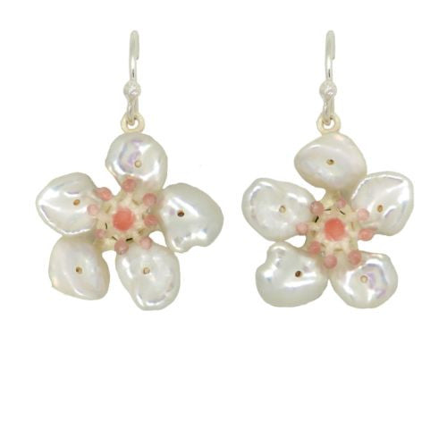 Cherry Blossom Flower Earrings by Michael Michaud Nature Silver Seasons - ILoveThatGift