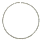 2 Row Choker Collar Necklace Silver Gold made from Swarovski Crystal Encrusted - ILoveThatGift