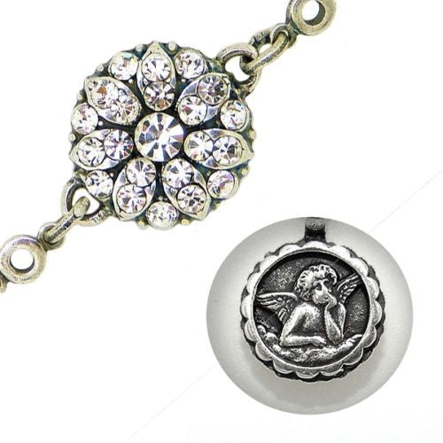 Mariana Swarovski Crystal Guardian Angel Charm Silver Bracelet 4212/2 001001 All Clear - ILoveThatGift