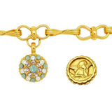 Mariana Swarovski Crystal Guardian Angel Charm Gold Bracelet 4026/3 23439 Opal P - ILoveThatGift