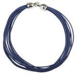 Simon Sebbag Leather Necklace Periwinkle Blue 17" Add Sterling Silver Slide - ILoveThatGift