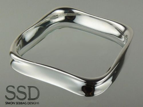 Simon Sebbag Square Bangle Sterling Silver 925 Bracelet B1273 - ILoveThatGift