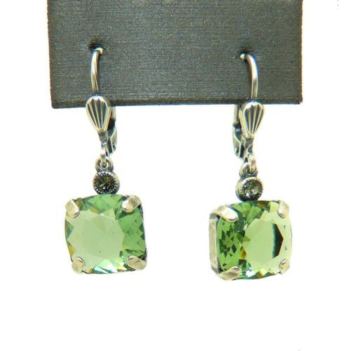 La Vie Parisienne Earrings Silver Swarovski Crystal Dangle Popesco 6581G Marine - ILoveThatGift