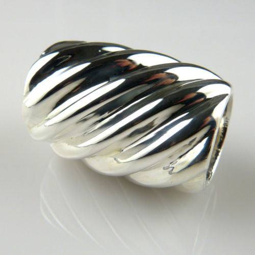 Simon Sebbag Ridged Sterling Silver Slide Bead 204 for Leather Necklace - ILoveThatGift