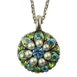 Mariana Guardian Angel Crystal Pendant Necklace 84 Blue Pearl Crystal - ILoveThatGift