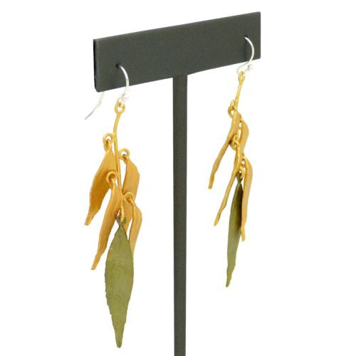 Weeping Willow Two Tone Multi-Leaf Earrings by Michael Michaud 3077 - ILoveThatGift