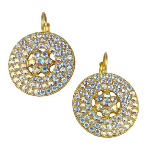 Mariana Handmade Swarovski Crystal Earrings Roundel Design Seaside 1078/1 001AB - ILoveThatGift