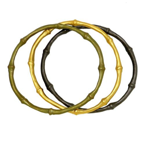 Bamboo Hoop Post Gold Earrings by Michael Michaud 3197 - ILoveThatGift