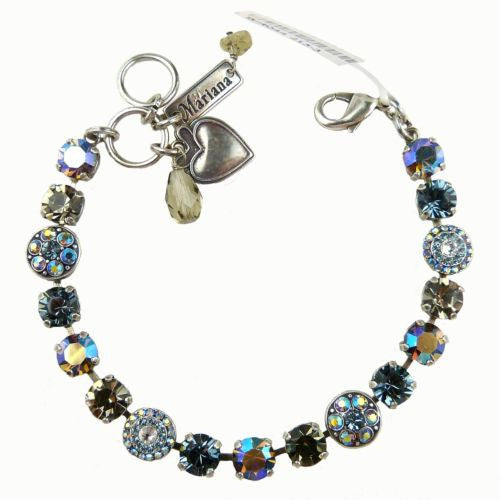 Mariana Handmade Swarovski Bracelet 4044 215-3 Light Sapphire Black Diamond Vitrail - ILoveThatGift
