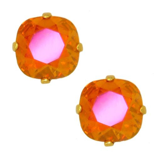 La Vie Parisienne Popesco Swarovski Gold Stud Earrings Astral Pink 6556PG LIMITED EDITION - ILoveThatGift