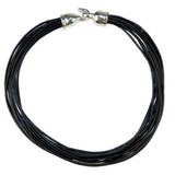 Simon Sebbag Leather Necklace Black 17" Add Sterling Silver Slide - ILoveThatGift