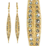 La Vie Parisienne Gold Long Drop Earrings Popesco Black Diamond 4748 - ILoveThatGift