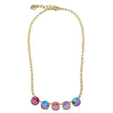 Handmade 5 Swarovski Crystal Pendant Necklace Flamingo Pink - ILoveThatGift