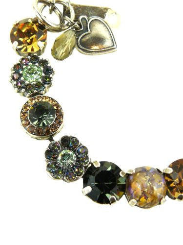 Mariana Handmade Swarovski Silver Bracelet 4084 3401 Volcana Crystal Peridot Top - ILoveThatGift
