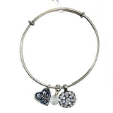 Mariana Guardian Angel Crystal Charm Bangle Bracelet 001001 Clear Swarovski - ILoveThatGift