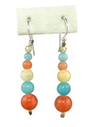 Callie Silver Semi Precious Gemstones Earrings Elly Preston - ILoveThatGift