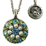 Mariana Guardian Angel Crystal Pendant Necklace 84 Blue Pearl Crystal - ILoveThatGift