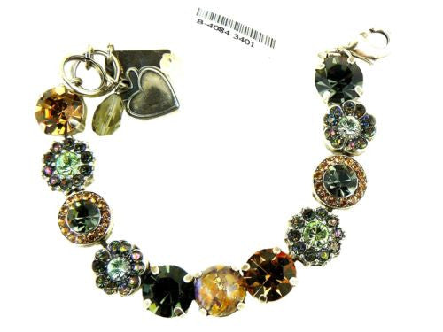 Mariana Handmade Swarovski Silver Bracelet 4084 3401 Volcana Crystal Peridot Top - ILoveThatGift