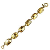 La Vie Parisienne Gold Plate Rounded Rectangle Crystal Bracelet 1674G Champagne - ILoveThatGift