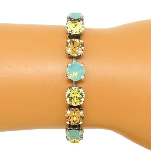La Vie Parisienne Swarovski Crystal Silver Bracelet Pacific Opal Topaz 1652B - ILoveThatGift