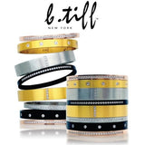 B.Tiff Stainless Steel Bangle Bracelet Silver Gold Rose Black Stack with others - ILoveThatGift