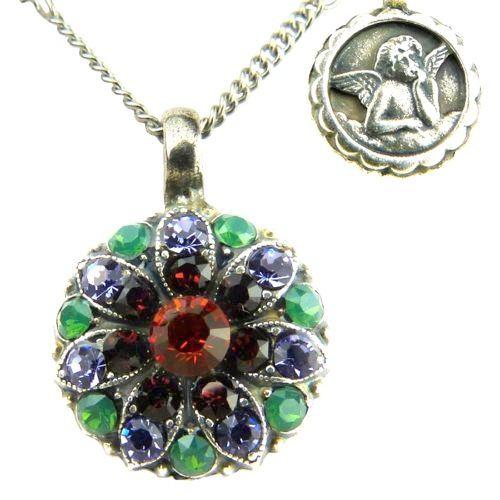 Mariana Guardian Angel Crystal Pendant Necklace 1003 Orange Purple Green Amethyst - ILoveThatGift