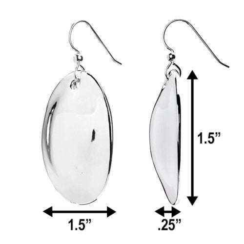 Simon Sebbag Sterling Silver Large Smooth Oval Earrings E2772 - ILoveThatGift