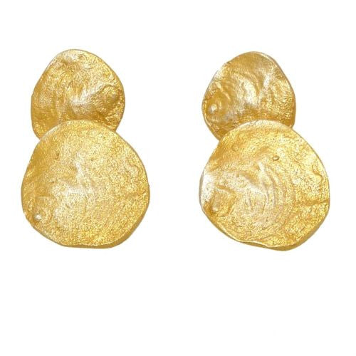Petite La Mer 24 kt Gold Post Sea Shell Earrings by Michael Michaud 3215 - ILoveThatGift