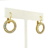 Mariana Handmade Swarovski Crystal Circle Gold Earrings 1427 001AB - ILoveThatGift