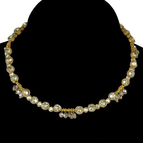 Seasonal Whispers Gold Clear Swarovski Crystal Necklace 8209 - ILoveThatGift