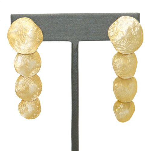 Petite La Mer 24 kt Gold Cascading Drop Post Sea Shell Earrings by Michael Micha - ILoveThatGift