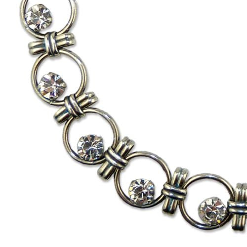 Mariana Handmade Clear Swarovski Crystal Silver Circle Necklace 3081 001001 - ILoveThatGift