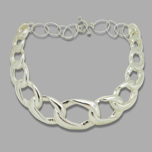 Simon Sebbag Collar Necklace Sterling Silver Chain  Link 19.5" Choker CH50S60 - ILoveThatGift