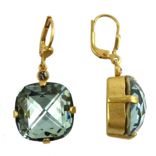 La Vie Parisienne Earrings Swarovski Crystal Popesco 6575G Indian Sapphire Extra - ILoveThatGift