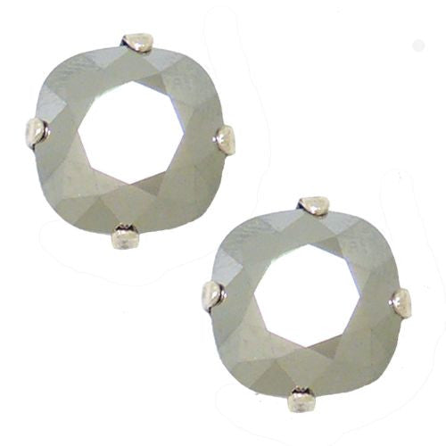 La Vie Parisienne Popesco Swarovski Silver Stud Earrings Chrome LIMITED EDITION - ILoveThatGift